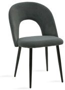 Scaun Bucatarie/Dining Hannah Catifea Gri Antracit