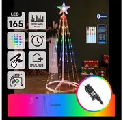 Aigostar - Decorațiune de Crăciun LED RGBICW pentru exterior, 165 LED, 230 V, 1,8 m, IP44 + telecomandă