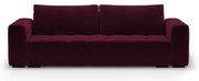 Canapea extensibila din catifea Milo Casa Luca, roșu închis