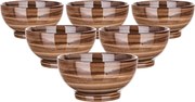 Set de 6 boluri Palas 14,3 cm, maro