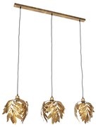 Lampa suspendata vintage auriu antic alungit 3 lumini - Linden