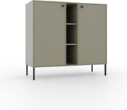 Comodă cu diua usi, 100x41x95, Tili System, ADRK Furniture (Culoare: Negru / Negru)