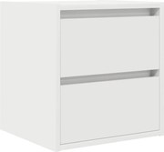 vidaXL Noptiera montata pe perete alb 38x34x40 cm