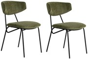 Set de scaune de sufragerie Nancy Green and Black,2 buc.