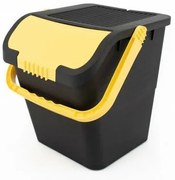 Coș de gunoi pentru deșeuri separate Practic, 35l, capac galben