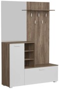 Set mobilier pentru hol VETLANDI (stejar ansberg + alb). 1091601