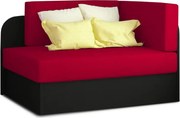Canapea extensibila mica ROSA, rosie/neagra