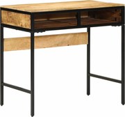 vidaXL Masă de scris cu raft Maro 80 x 50 x 75 cm Lemn de mango solid