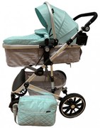 Carucior cu cos de cumparaturi 2 în 1 transformabil, confortabil și versatil 0-36 luni - CPC-38-bleu