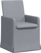 vidaXL Scaune de dining 2 pcs Gri deschis 57 x 67 x 95 cm țesătură