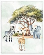Herding Pătură pentru copii Safari, 130 x 160 cm