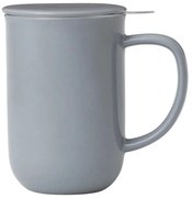 Cana pentru ceai cu infuzor si capac Viva Scandinavia MINIMA BALANCE V77554, 500 ml, Portelan, Gri