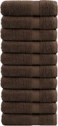 vidaXL Prosoape de duș premium, SOLUND 10 buc maro 70x140cm 600 gsm