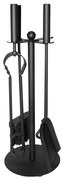 Set ustensile pentru șemineu cu suport 4 piese