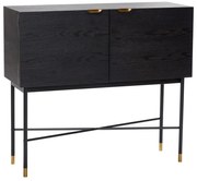 Comodă din lemn de frasin Hübsch Norm, negru