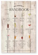 Semn din lemn 40x60 cm Cocktails Handbook – Really Nice Things