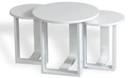 Masă pliantă Mira White, 3 buc