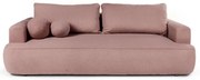Canapea roz-deschis extensibilă cu tapițerie din țesătură bouclé 247 cm Quinoa – Bonami Selection