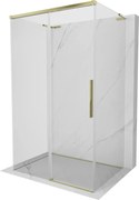 Mexen Rox-3S L cabină de duș 3-perete glisantă 100 x 70 cm, transparentă, aurie - 8C2L-100-070-50-00-3S