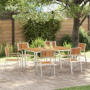 vidaXL Set de masă pentru grădină 7 pcs Maro lemn masiv de acacia