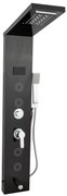 Panou de dus cu hidromasaj TRENDY'S , inox 5 functii digital cu led, black satin