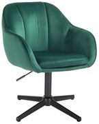 HR2055CROSS Scaun Verde din Catifea cu Bază Neagră