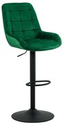 Scaun Bar Catifea ABS 145 Verde - Confortabil, Reglabil, Stabil