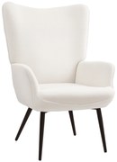 HOMCOM Fotoliu tapițat, design modern, 71x77x102cm, Crem | Aosom Romania