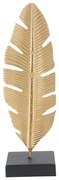 Sfeșnic decorativ Mauro Ferretti Feather, înălțime 34 cm, auriu