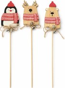 Decoratiune de Craciun pentru infipt WINTER FRIENDS - variante diferite