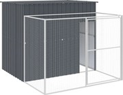 vidaXL Cușcă de câine cu țarc antracit 214x253x181 cm oțel galvanizat