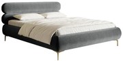 Pat matrimonial 180 cm Rirri 180B (cu somieră) (gri + auriu). 1099866