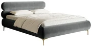 Pat matrimonial 180 cm Rirri 180B (cu somieră) (gri + auriu). 1099866