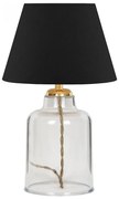 Lampă de masă AYD, 1xE27/40W/230V, neagră/transparentă
