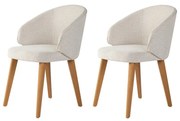 Set de scaune de sufragerie Bentley White and DarkOak, 2 buc.