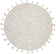 Covor pentru copii crem ø 120 cm Nila Ecru – Nattiot