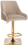 HR920KW Scaun Latte din Catifea cu Bază Aurie