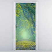 Fototapet pentru ușă - Drum mărginit de copaci (95x205cm)