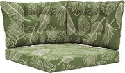 vidaXL Perna pentru canapea de exterior 3 pcs Design cu frunze