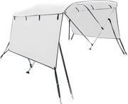 vidaXL Parasolar Bimini 3 arcuri, pereți laterali 183x(170-182)x137 cm