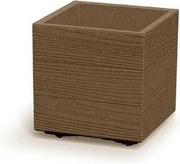 Ghiveci MADERA SQUARE ECO WOOD 28,8 cm, maro, S