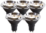 Set de 5 becuri LED GU10 AR70 6W 380lm 3000K