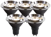 Set de 5 becuri LED GU10 AR70 6W 380lm 3000K