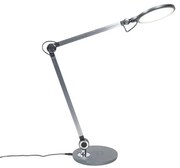 Lampă de masă de design gri incluzând LED cu touch și încărcător prin inducție - Don