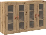 vidaXL Dulapuri de perete 2 pcs Stejar Artizanal 69,5 x 34 x 90 cm