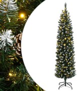 vidaXL Brad de Crăciun artificial subțire cu 150 LED-uri, 120 cm