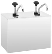 vidaXL Dozator de sos, 2 x 3,5 L, oțel inoxidabil