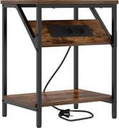 vidaXL Dulap de noapte Stejar fumuriu 38 x 30 x 48 cm Lemn compozit