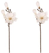 Set de flori Magnolia, 2 buc., alb, 65 cm