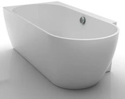 Cada freestanding Kreiner Ceylon 166x80 cm finisaj alb stanga lipita de perete BTW